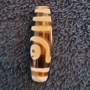 Vintage Tibetan 2-Eye Dzi Bead | Bodhi Buddha Heart Amulet